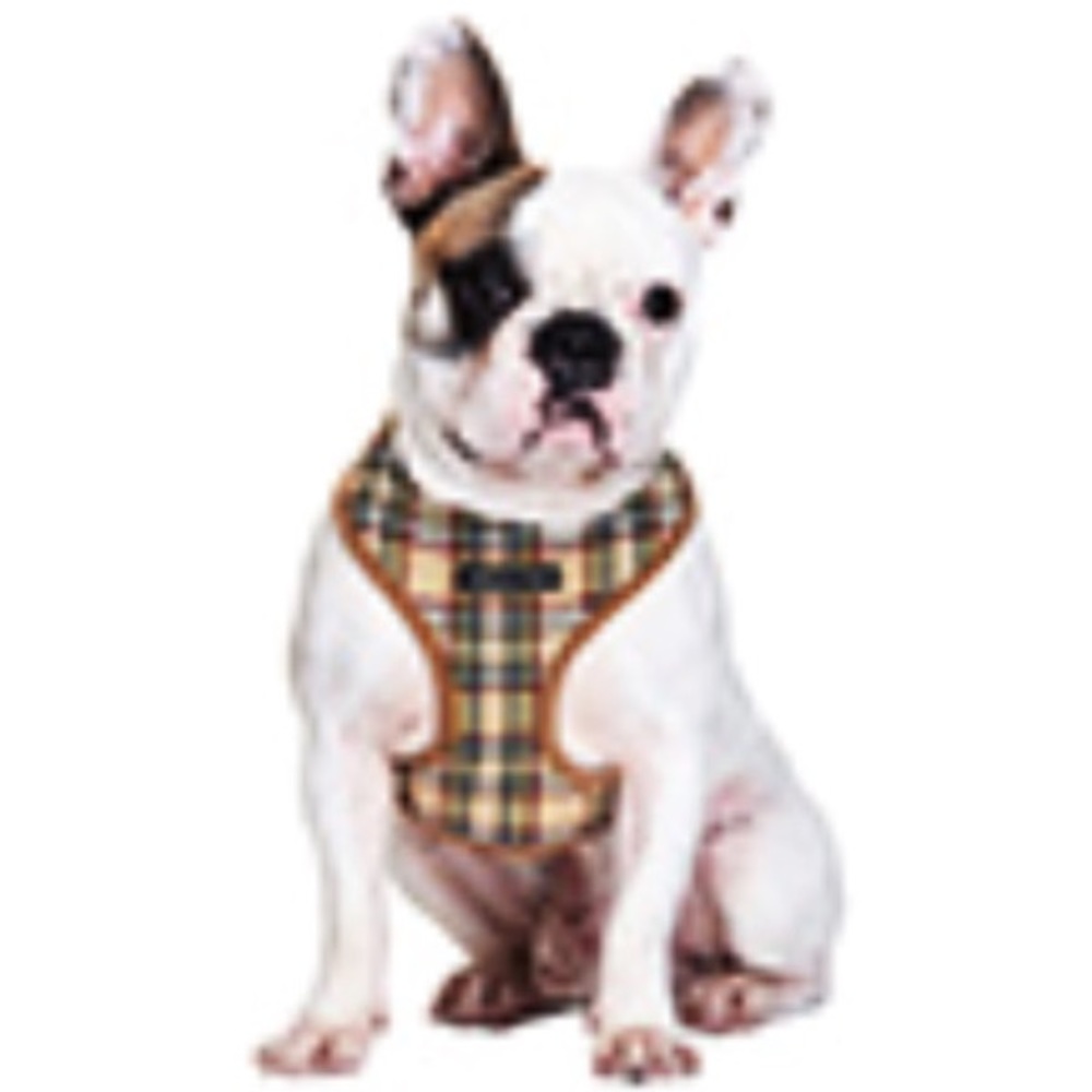 NEW Top Paw Harness Brown Plaid Dog Harness Size XS
